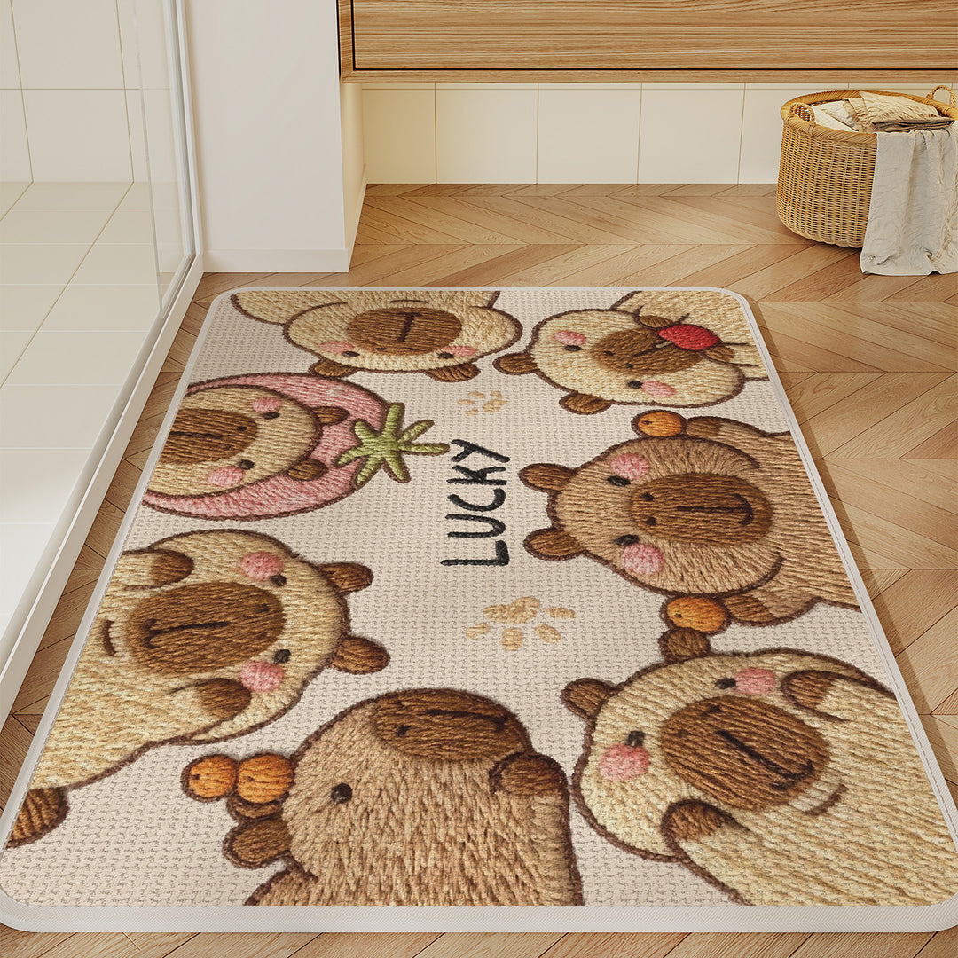 Fun-Themed Cartoon Bath Mat Bowlift
