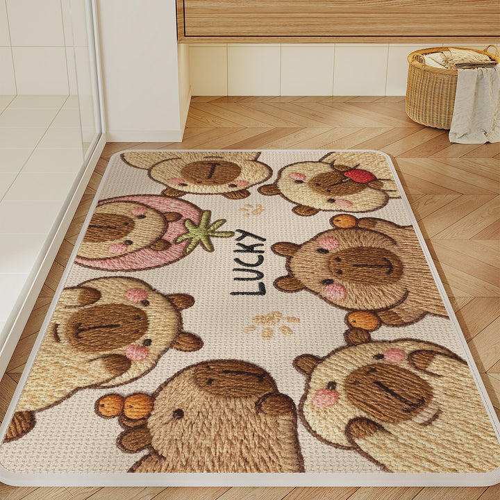 Fun-Themed Cartoon Bath Mat Bowlift