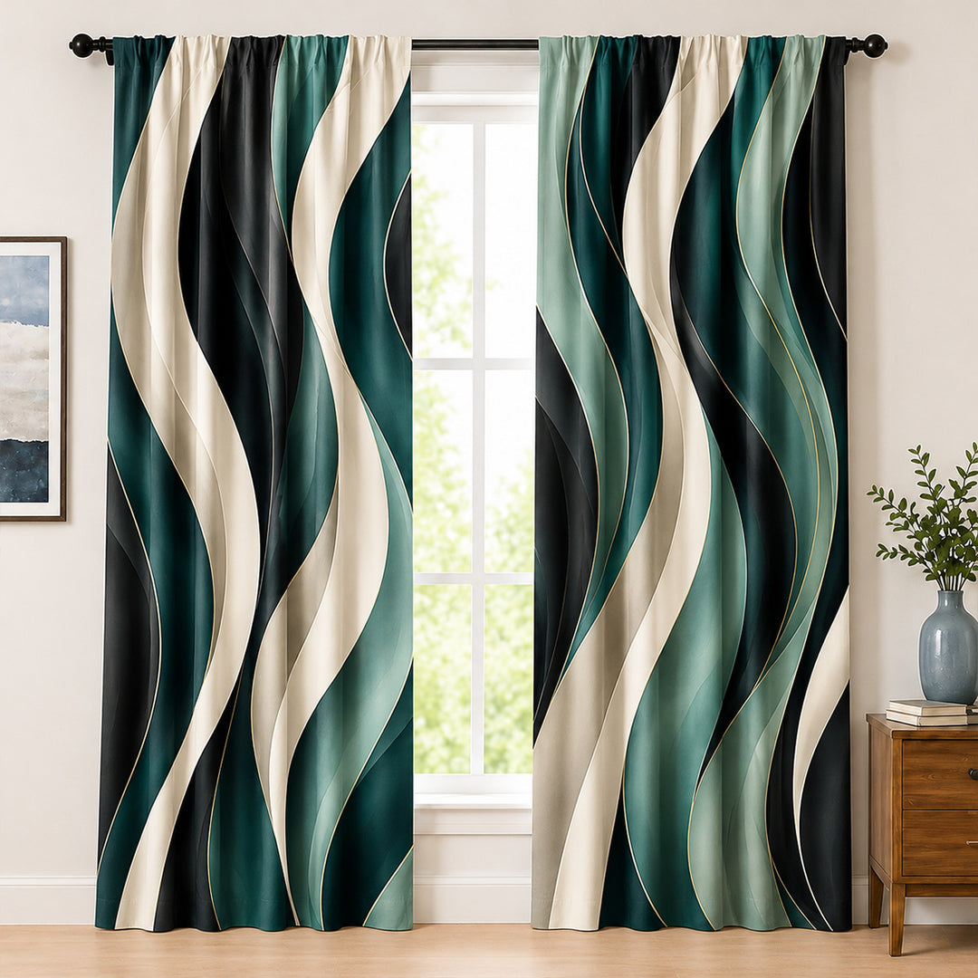 Stained Glass Inspired Decorative Window Curtains
