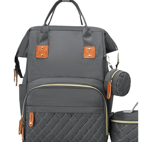 Multi-Purpose Quilted Diaper Backpack Bowlift