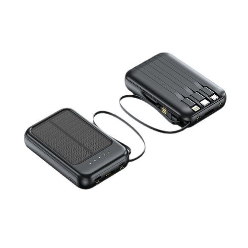 Wearable solar power bank with multifunctional charging ports and intelligent LED display Bowlift