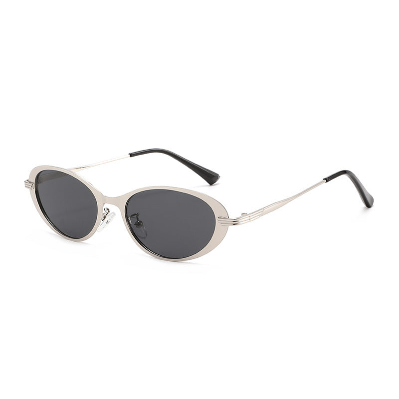 Contemporary Oval Frame Sunglasses Bowlift