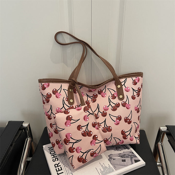 WoWhimsical Cherry Print Tote Bag Bowlift