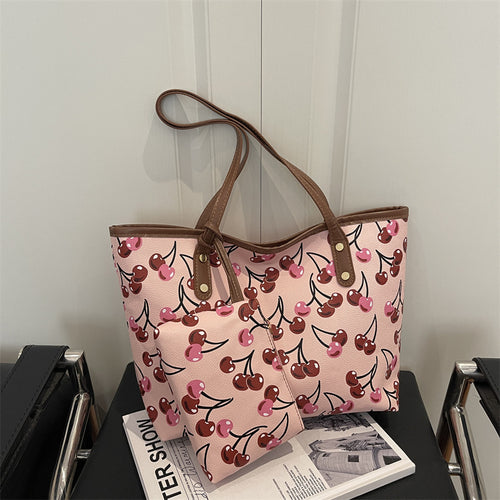 WoWhimsical Cherry Print Tote Bag Bowlift