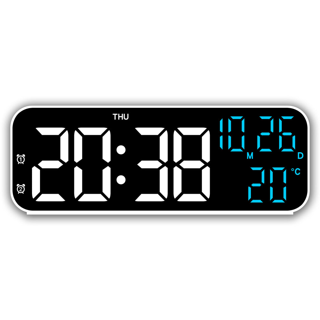 Digital Alarm Clock with Large LED Display and Weather Function Bowlift
