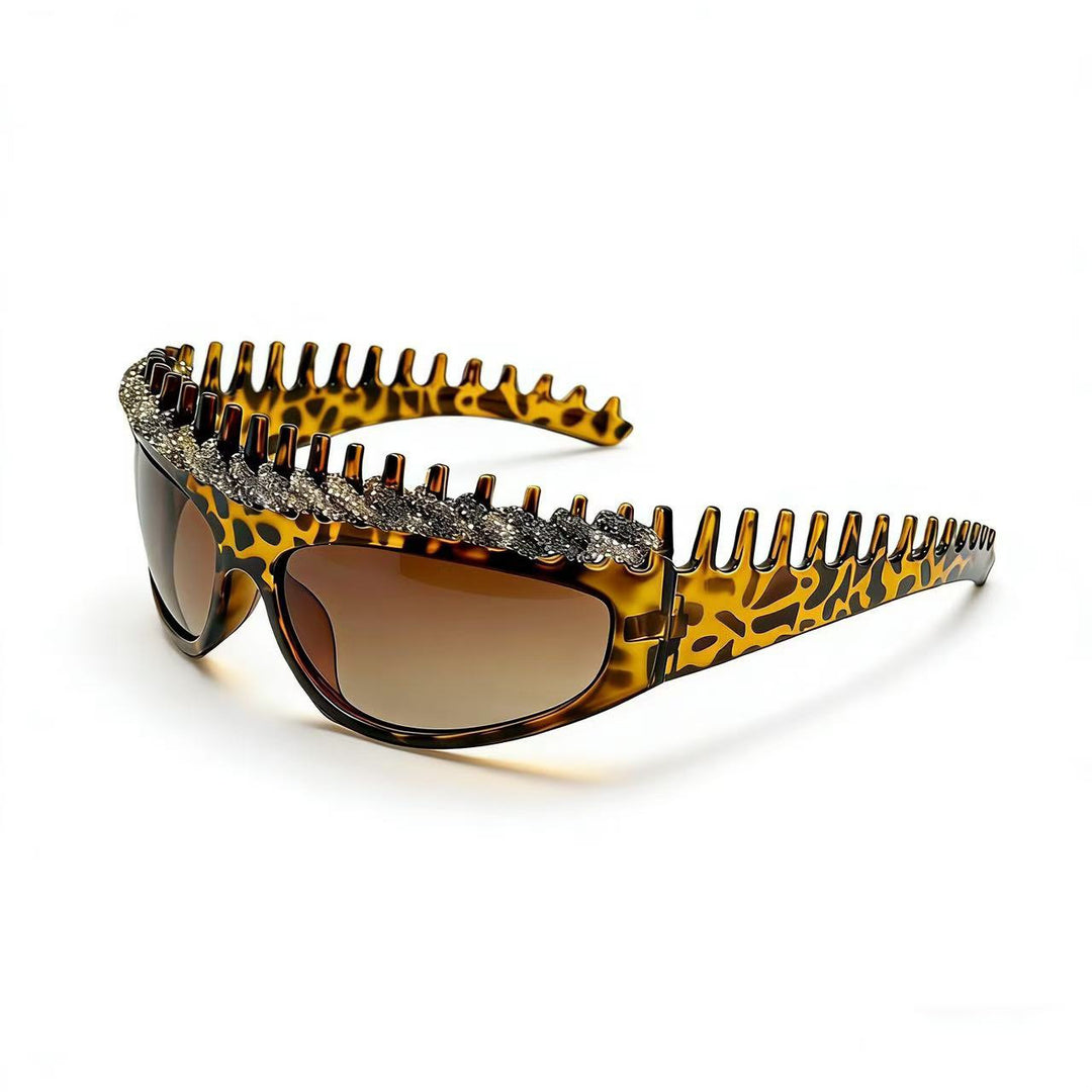 Ladies sporty sunglasses with intricate design and sparkling accents Bowlift