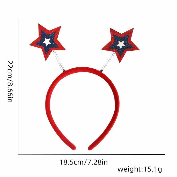 Unisex nan patriotic star antenna headband with ribbon streamers Bowlift