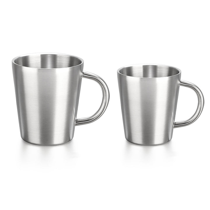 Brushed Stainless Steel Double-Wall Insulated Tumbler Cup Bowlift