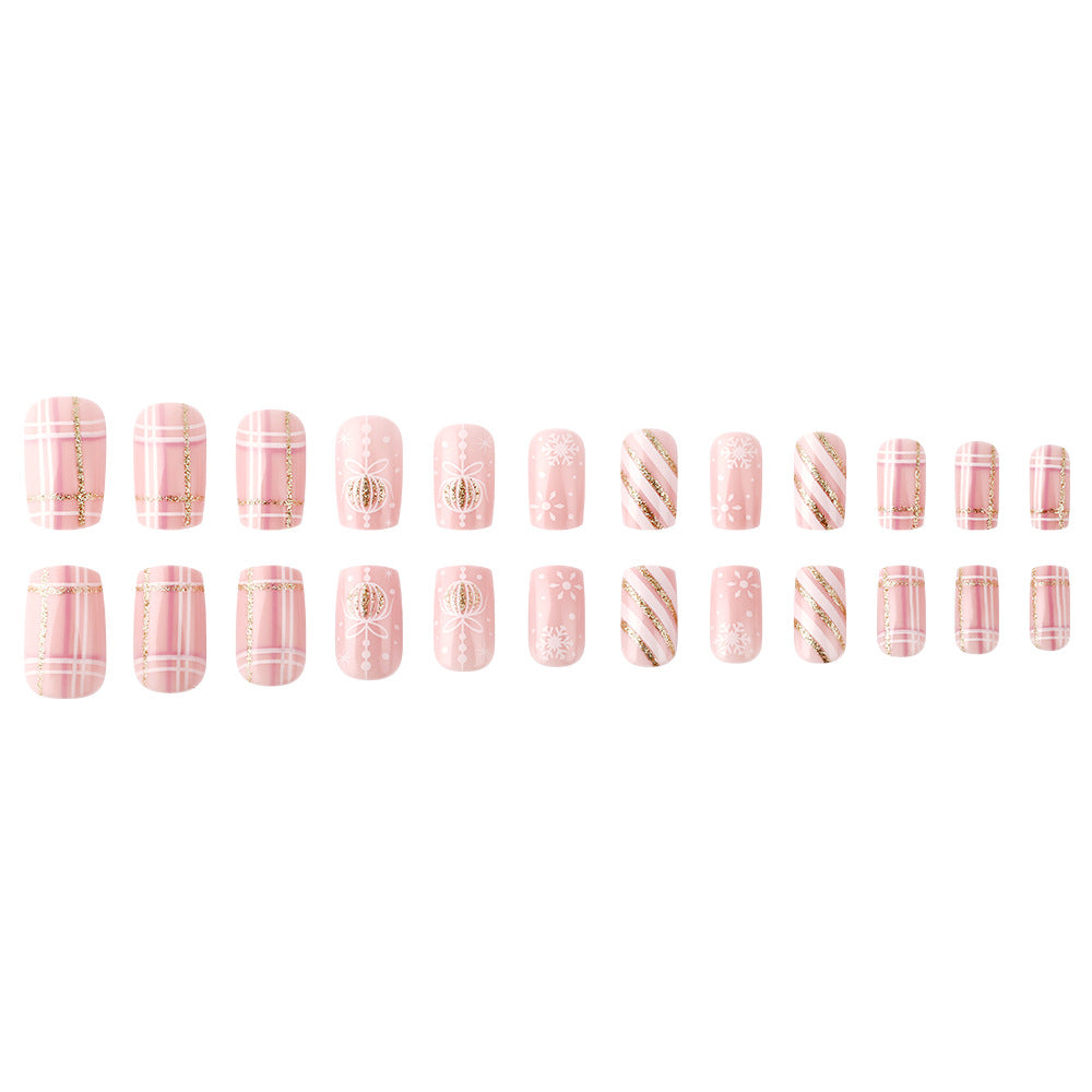 Festive Themed Press-On Nail Art Set Bowlift