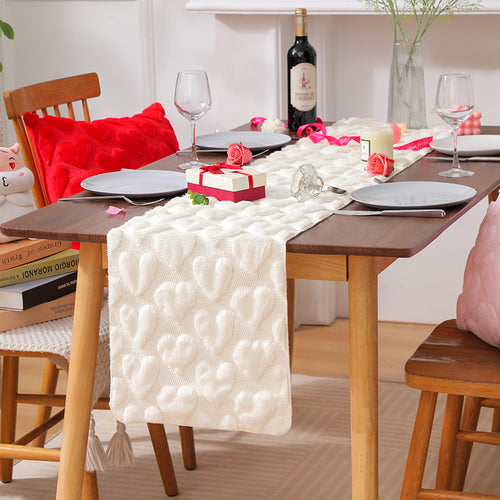 Heart Patterned Table Runner