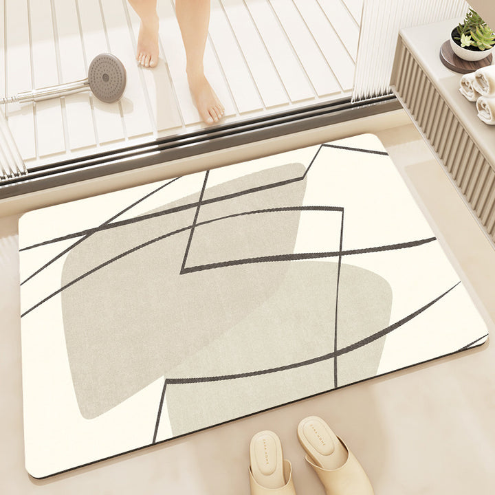 Artistic Cat-Themed Bath Mat Bowlift