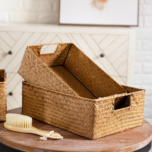 Natural Woven Storage Bin Bowlift