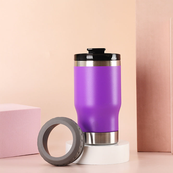 Women Insulated Travel Mug with Non-Slip Silicone Ring Bowlift