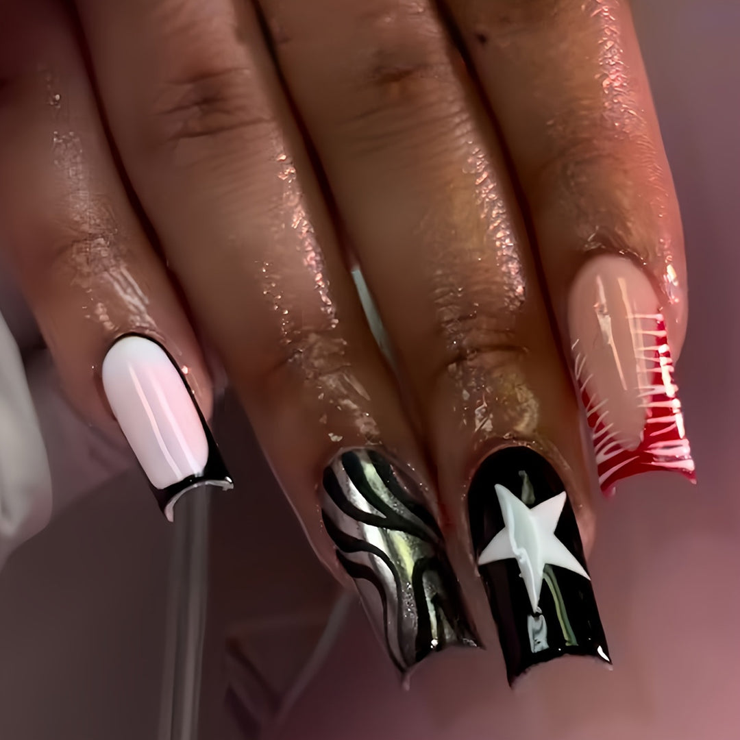 Creative Artistic Press-On Nails Bowlift