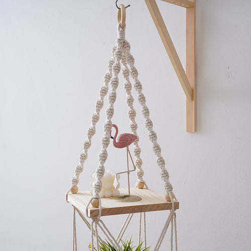 Macramé Hanging Shelf Organizer Bowlift