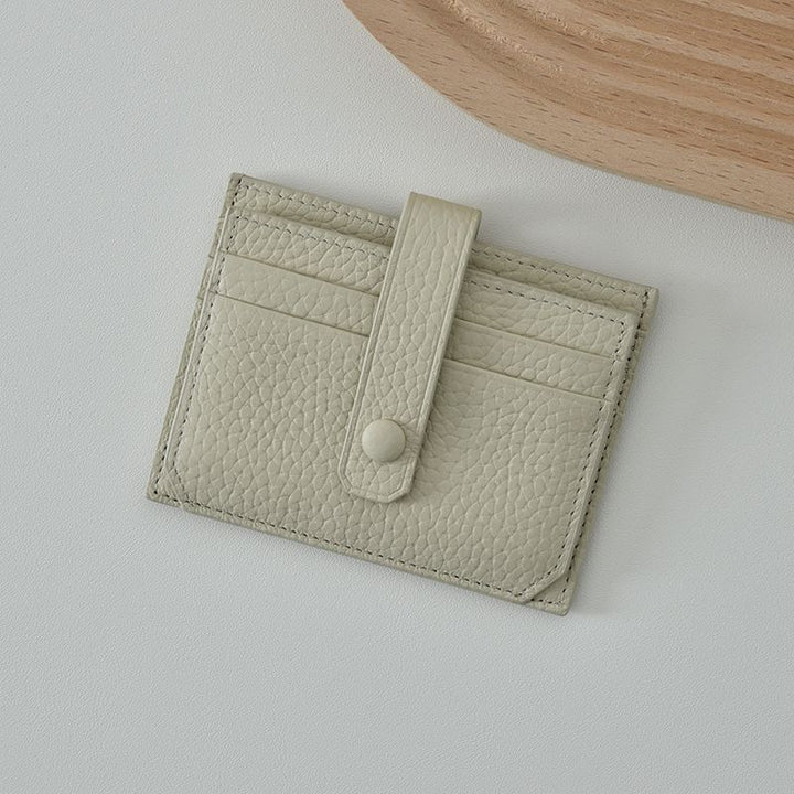 Premium Leather Snap Closure Cardholder Bowlift