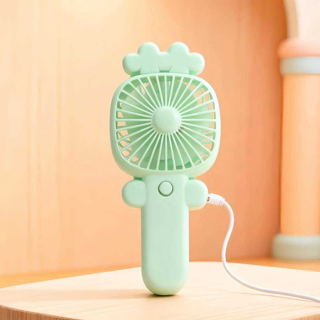 Ladies portable handheld fan in playful design Bowlift