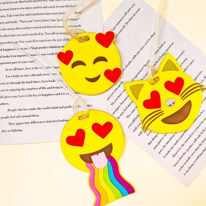 Unisex Luggage Tag in Emoji Design Bowlift