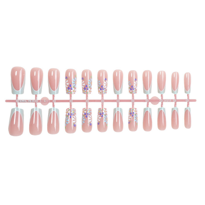 Creative nail art set with floral and shiny accents Bowlift