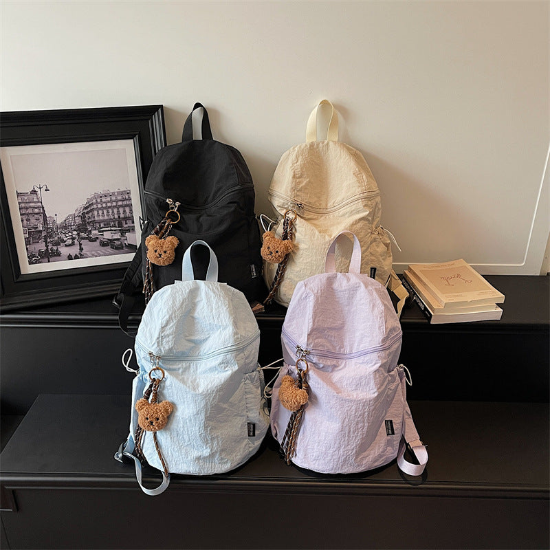 Casual Soft Fabric Backpack Bowlift