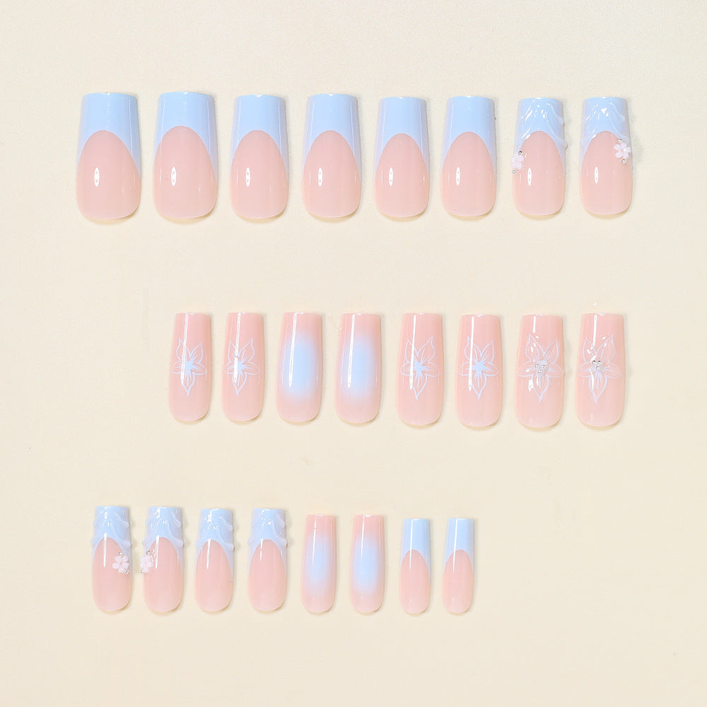 3D Floral Decorative Press-On Nail Art Bowlift