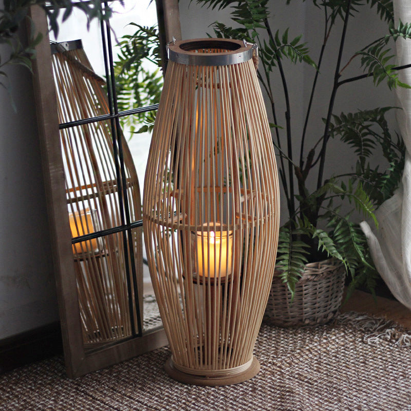 Elegant Rattan Lantern Bowlift