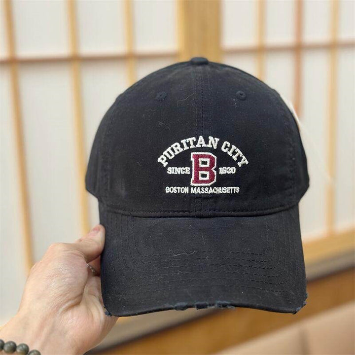 Women's Vintage Distressed Embroidered Baseball Cap Bowlift