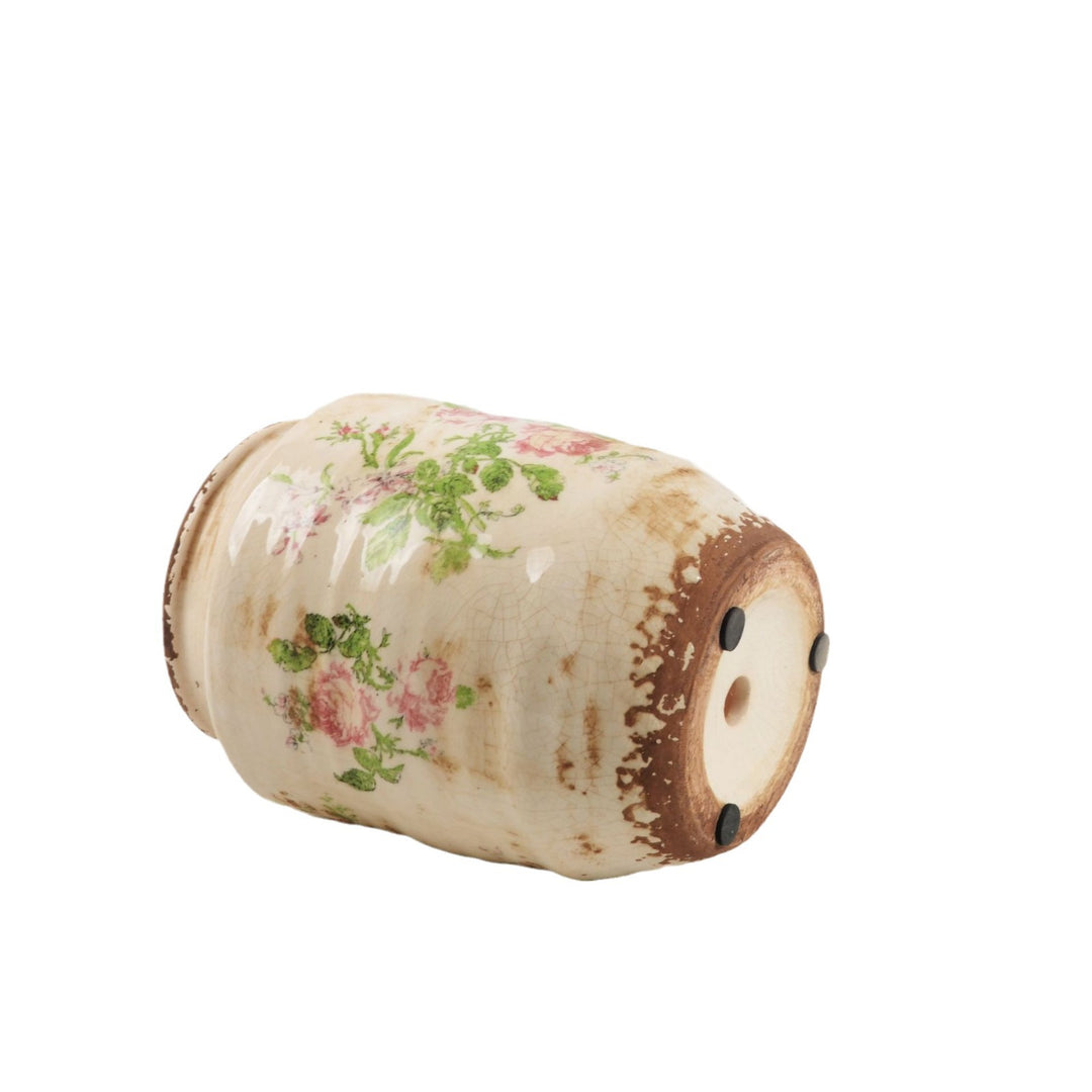 Floral ceramic flower pot with artistic pattern Bowlift