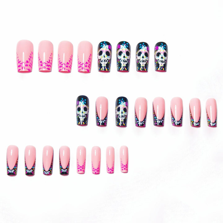 Creative nail art with detail-loving skull design Bowlift