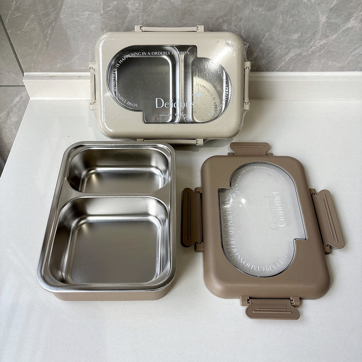 Multi-Compartment Durable Stainless Steel Food Storage