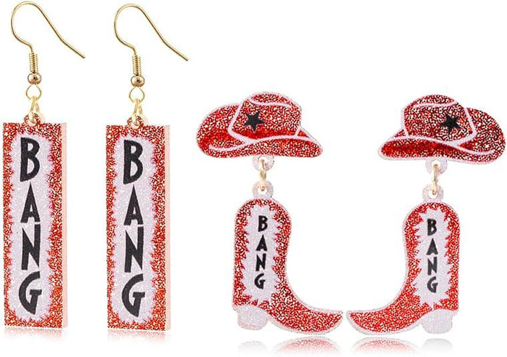 Quirky Word-Inspired Dangle Earrings Bowlift