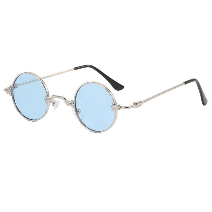 Ladies fashionable round glasses with high-quality metal frame and flexible temples Bowlift