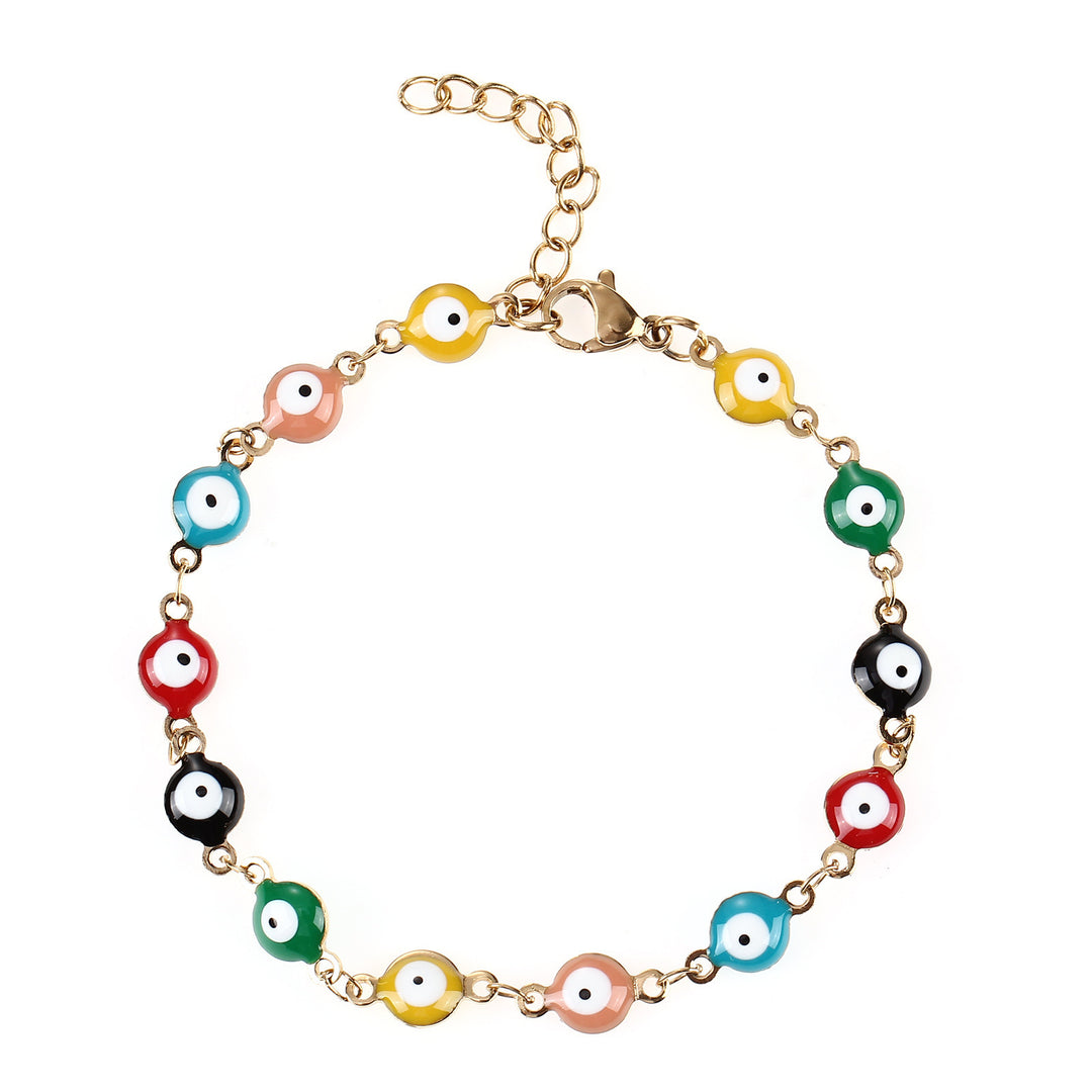 Colorful Evil Eye Charm Bracelet Bowlift