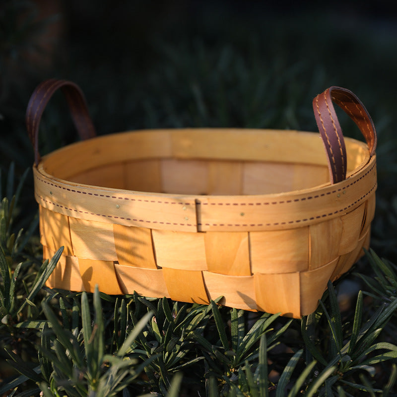 Unisex Handwoven Basket with Practical Carry Handle Bowlift