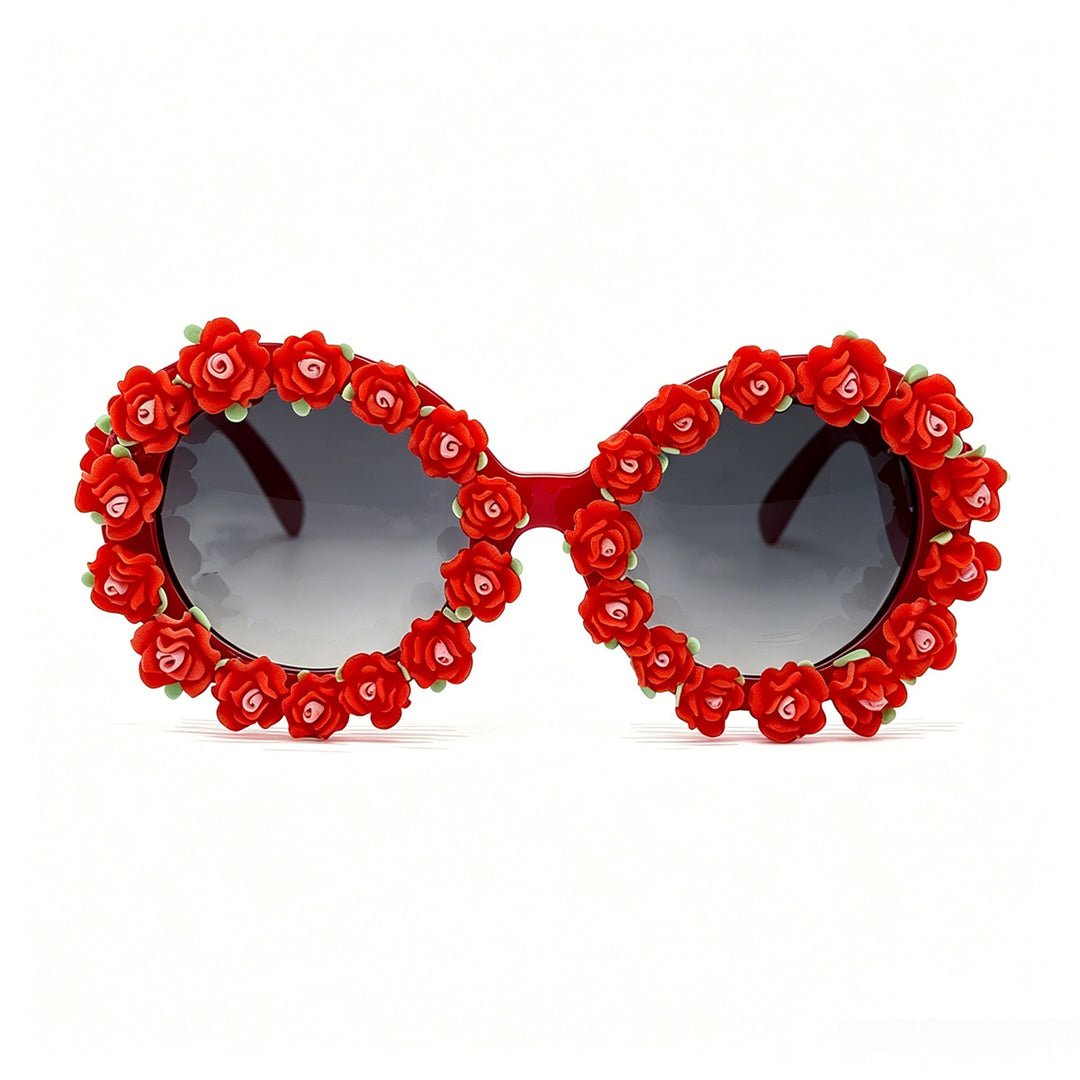 Women's sunglasses with floral design and unique frame accents Bowlift