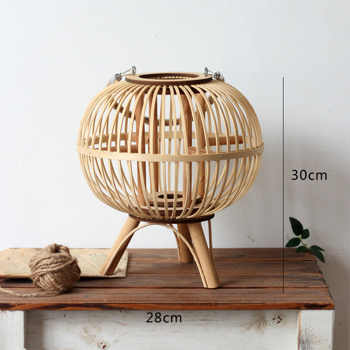 Stylish hanging lamp made of natural material Bowlift
