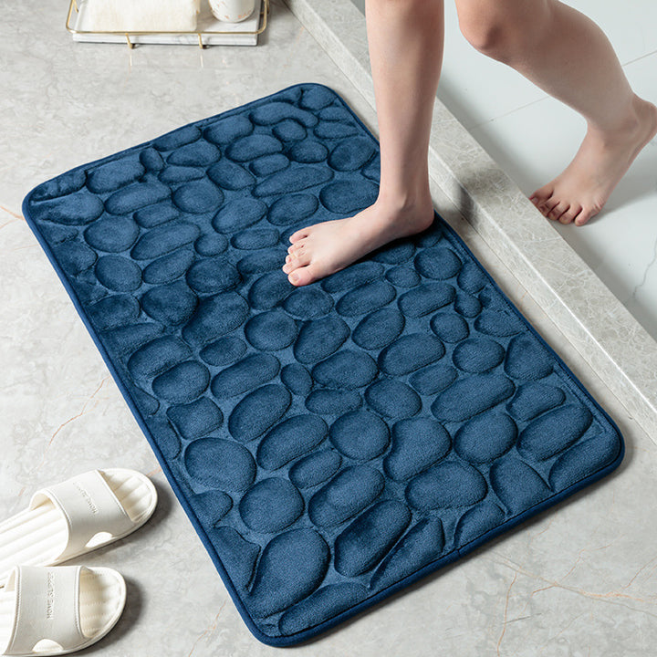 Textured Stone Pattern Bath Mat