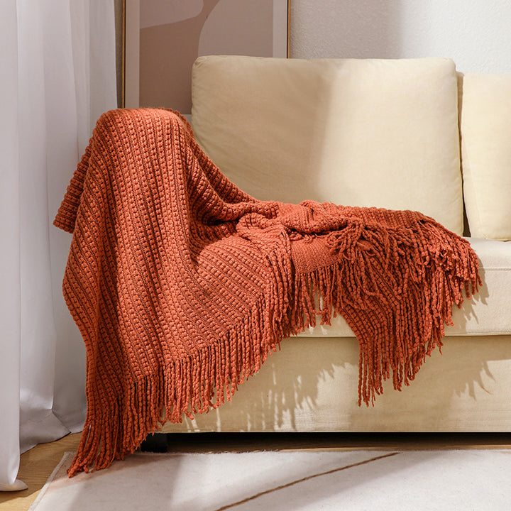 Knitted Cozy Throw Blanket