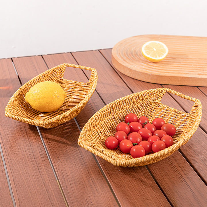 Decorative Handwoven Serving Tray Bowlift