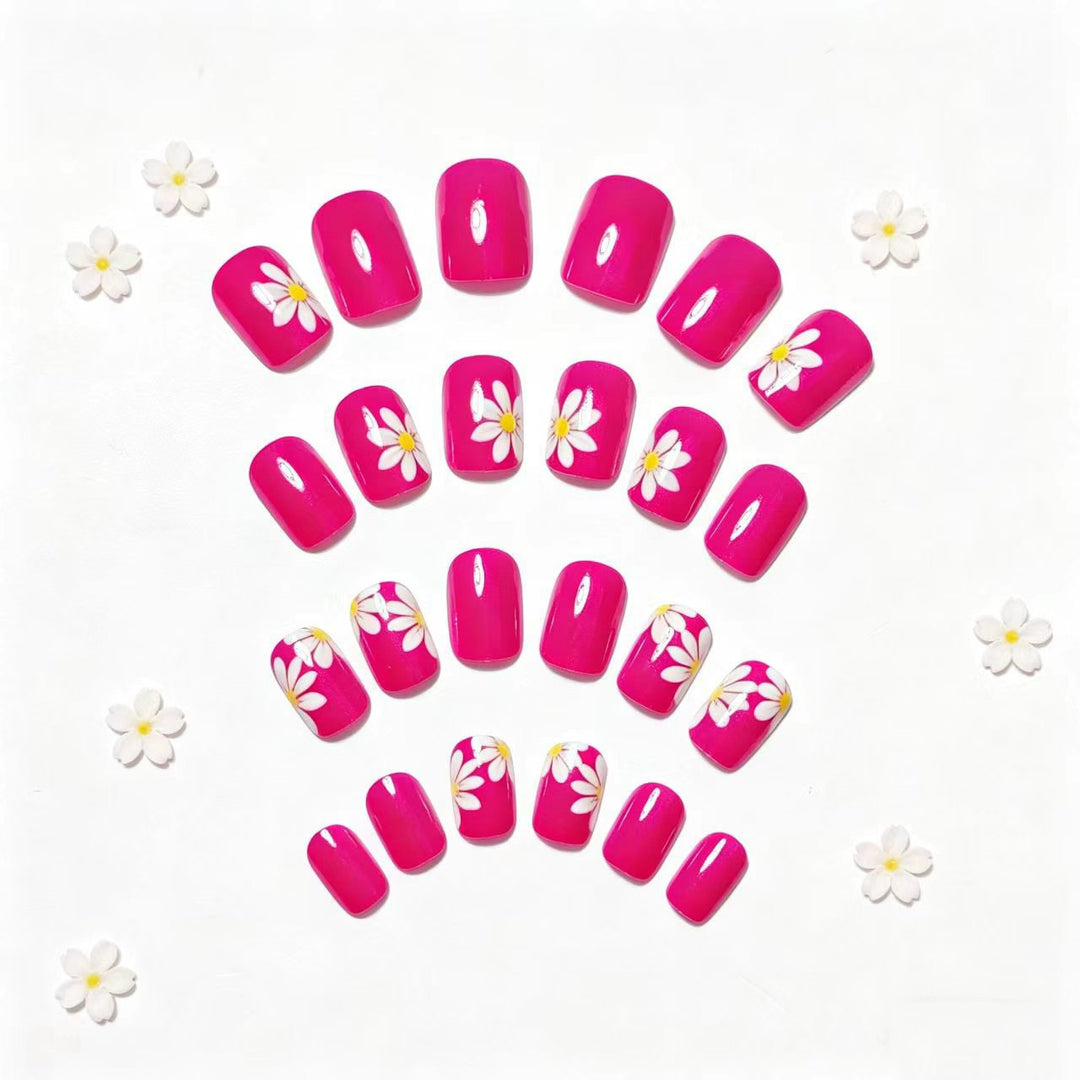 Artificial nails with floral designs Bowlift