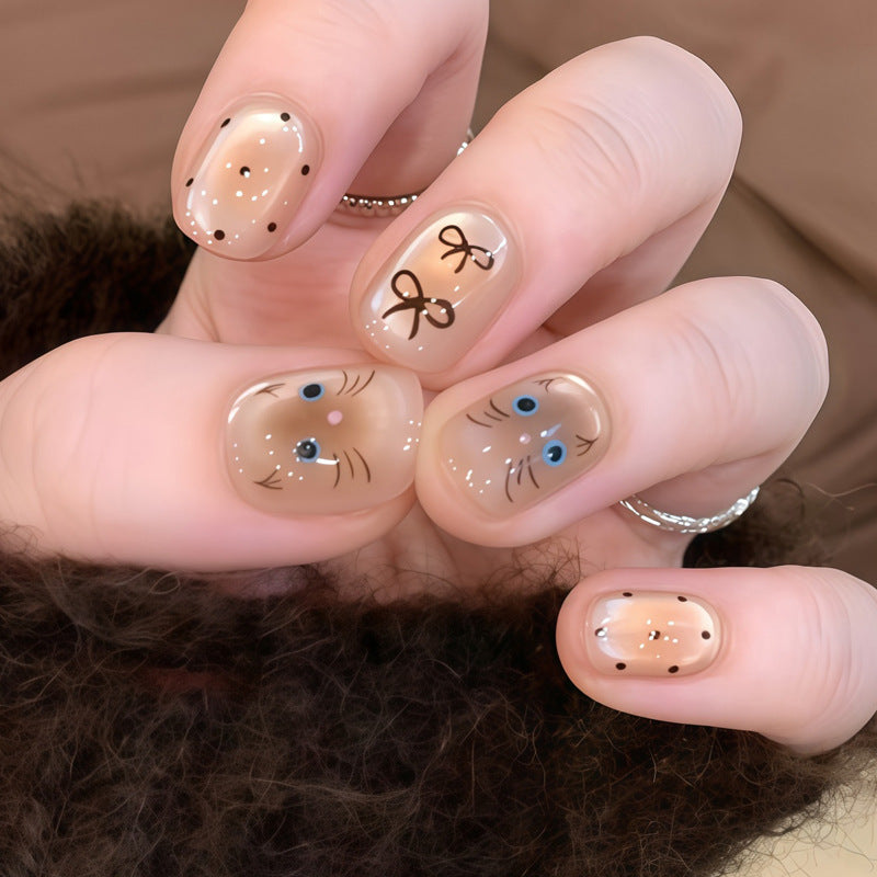 Playful Character Press-On Nails Bowlift