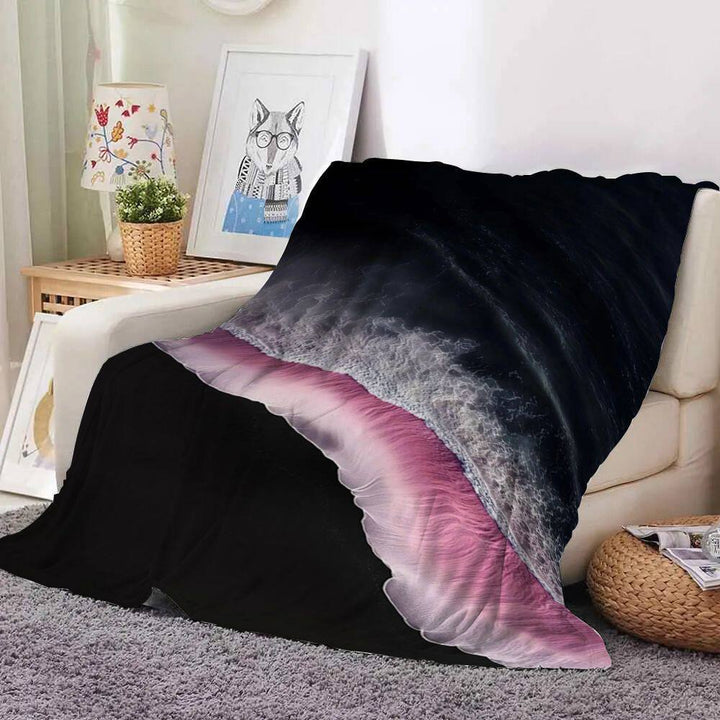 Ocean Wave Printed Decorative Throw Blanket