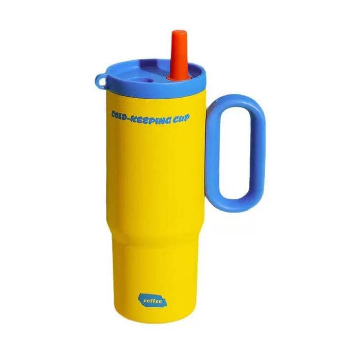 Ladies insulated coffee mug with carrying handle Bowlift