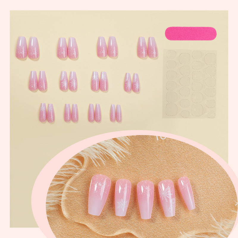 Decorative Press-On Nail Art Set with Unique Floral Patterns Bowlift
