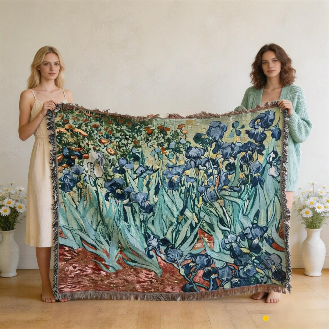 Artistic Vintage-Inspired Throw Blanket