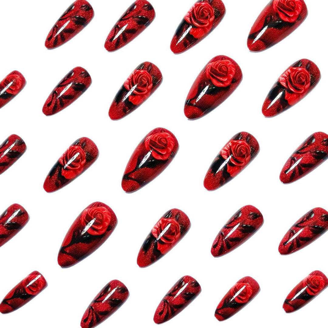 Elegant Floral Design Nail Art Bowlift