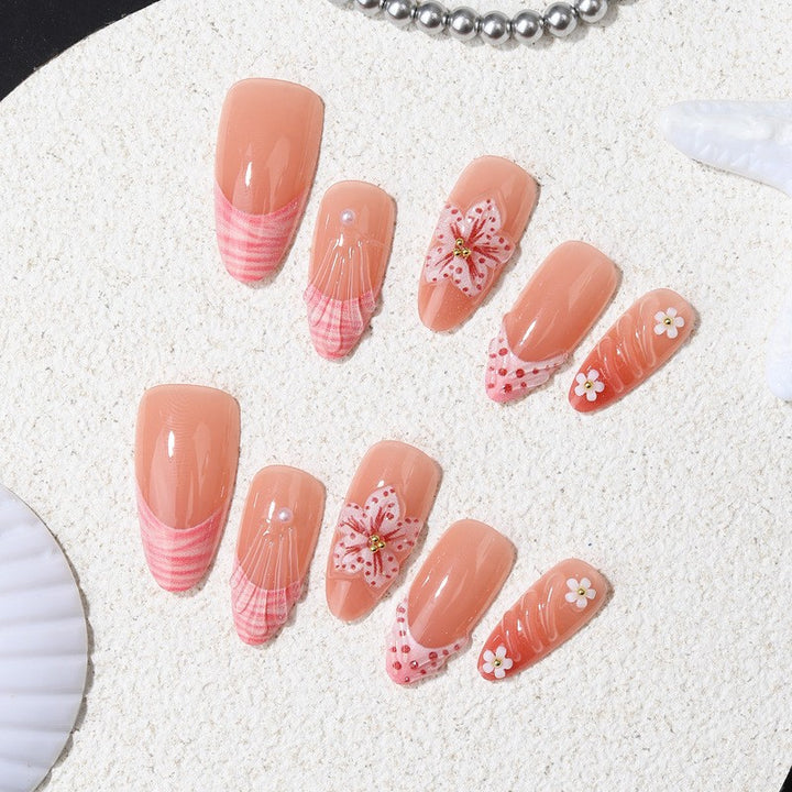Artistic Hand-Painted Nail Art Bowlift