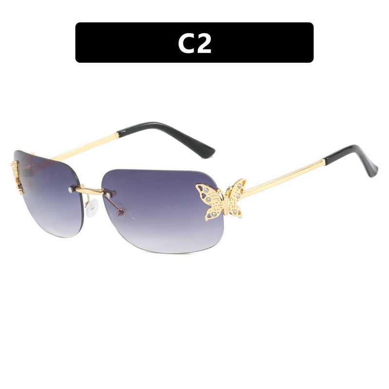 Ladies fashionable sunglasses with delicate butterfly design and protective lenses Bowlift