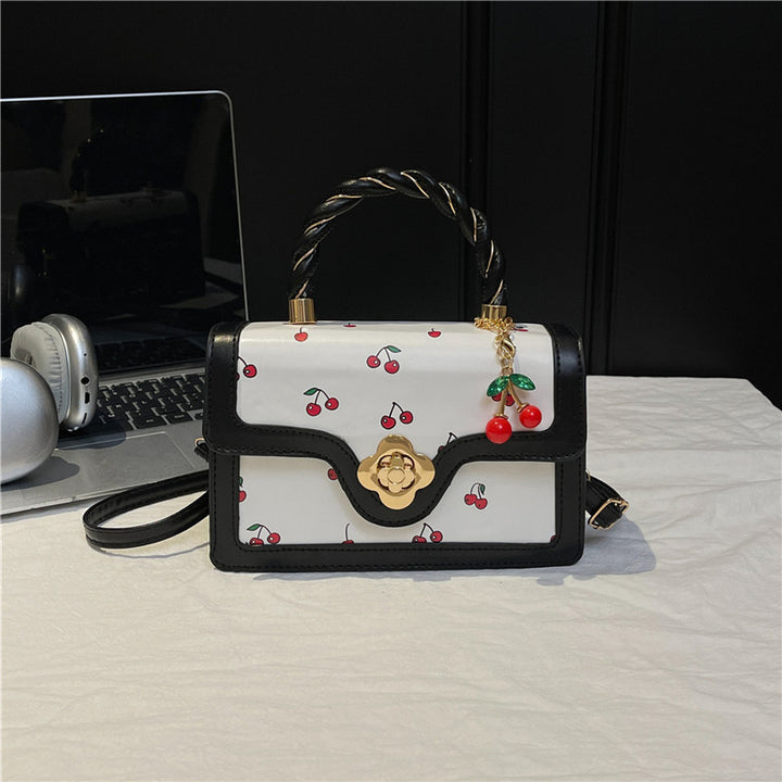 Playful Cherry Print Mini Satchel Handbag Bowlift