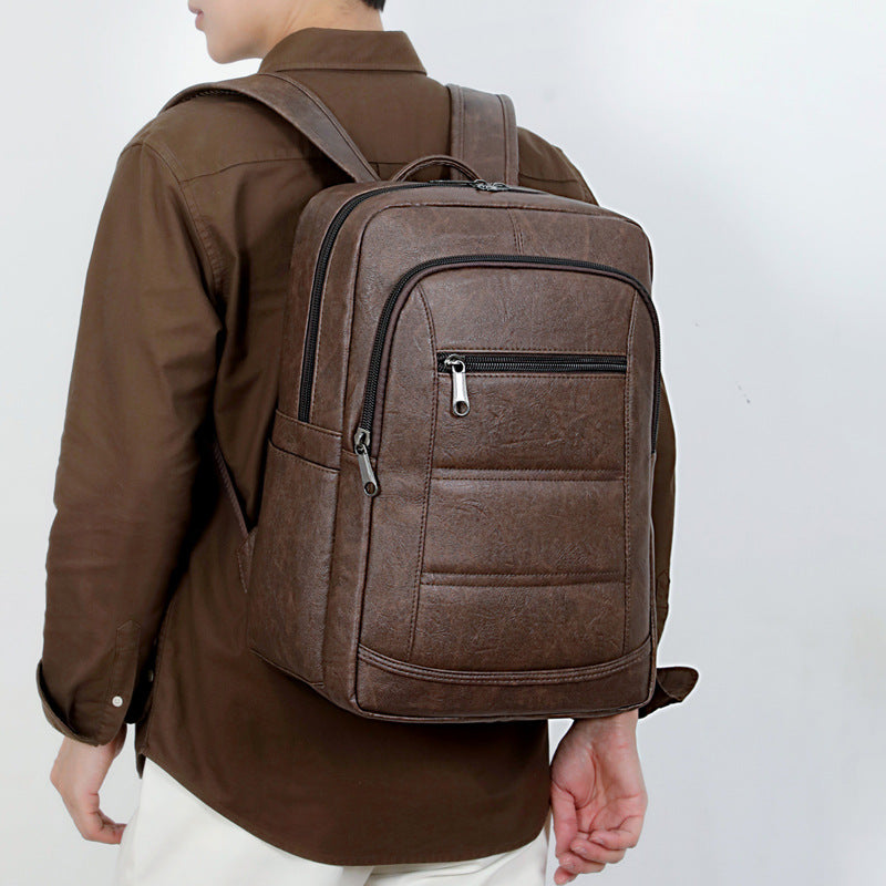 Elegant Backpack Made of Durable Synthetic Leather with Intelligent Compartment System Bowlift